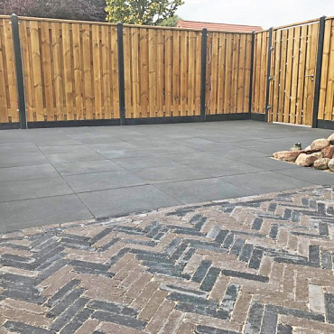 Betonnen onderplaat antraciet 184x25x3 cm
