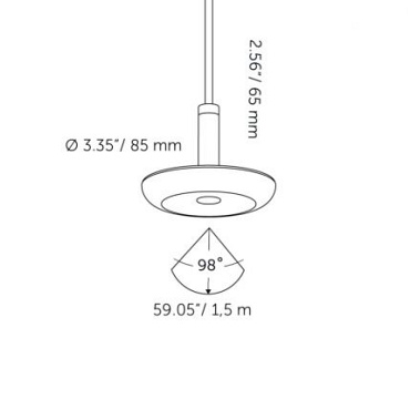 In-Lite Surface SWAY PENDANT 100-230V BLACK