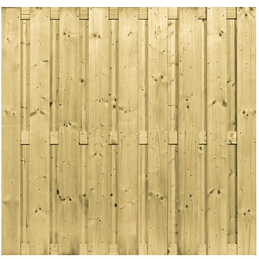 Vuren scherm 180x180 cm, 21 planks