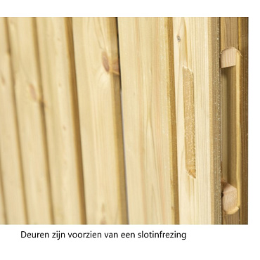 Grenen deur stalen frame universeel 180x100 cm