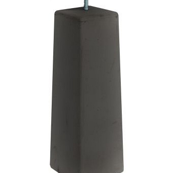 Betonpoer zwart incl. bevestingsplaat 12/22x40 cm