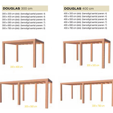 Douglas Overkapping Excellent 300x300 cm