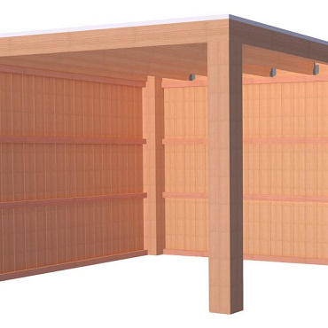 Douglas Achterwand / zijwand Zweeds Rabat 300 cm