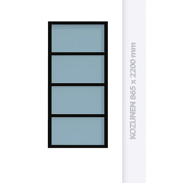 Steel Look wandpaneel 4-vaks 220 x 86,5cm