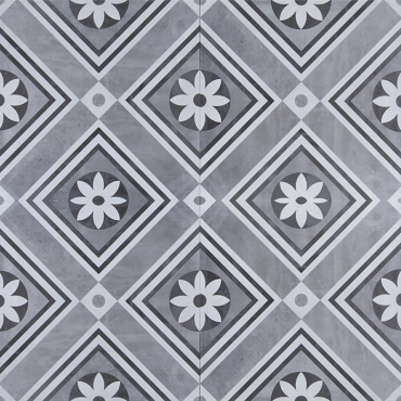 GeoCeramica Concreet Flower Decorate 60x60x4 cm