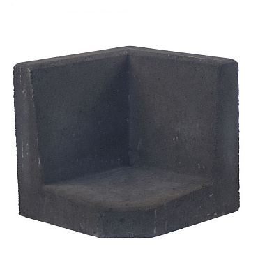 L-Hoekelement Zwart 40x40x40 cm