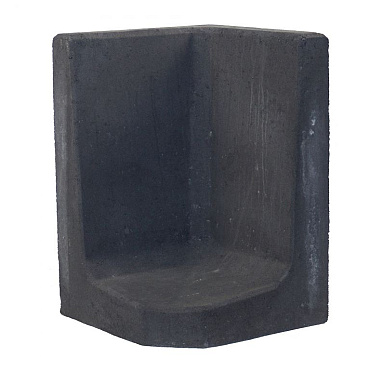 L-Hoekelement Zwart 60x40x40 cm