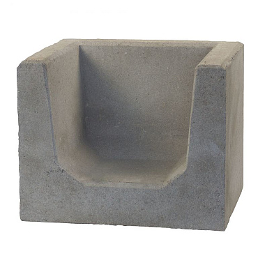 U-Hoekelement Grijs 50x40x40 cm