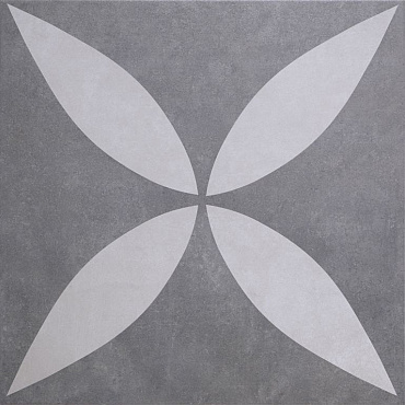 GeoCeramica Ambiente Antracite Flower 60x60x4 cm