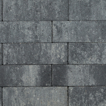 Longstone opritsteen strak met facet 31,5x10,5x7 cm Grijs/Zwart