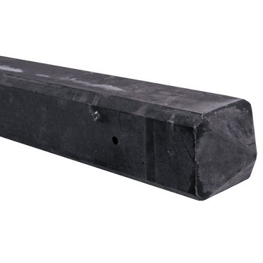 Beton hoekpaal rotsmotief antraciet 10x10x280 cm