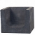 U-Hoekelement Zwart 50x40x40 cm