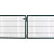 Poort compleet dubbel groen 120x300 cm