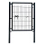 Poort compleet enkel antraciet 120x100 cm