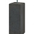 Betonpoer zwart recht met facet rand 17x17x58 cm