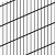 Dubbelstaafs gaasmat antraciet 200x200 cm