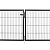 Poort compleet dubbel antraciet 160x300 cm