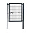 Poort compleet enkel antraciet 100x100 cm
