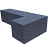 Patiohoekblok Antraciet 60/30x15x15 cm