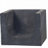 U-Hoekelement Zwart 50x40x40 cm