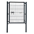 Poort compleet enkel antraciet 200x100 cm