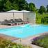 Schellevis® Zwembadrand hoekstuk verstek links Grijs 100/60x40x5 cm