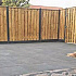 Grenen scherm verticaal 180x180 cm, 19 planks