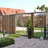 Hardhouten scherm 180x180 cm, 19 planks (17+2)