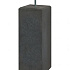 Betonpoer zwart recht met facet rand 17x17x58 cm