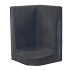 L-Hoekelement Zwart 60x40x40 cm