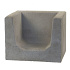 U-Hoekelement Grijs 50x40x40 cm