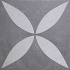 GeoCeramica Ambiente Antracite Flower 60x60x4 cm