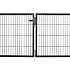 Poort compleet dubbel antraciet 100x300 cm