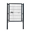 Poort compleet enkel antraciet 100x100 cm